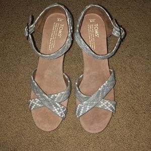 Toms cork wedge sandals